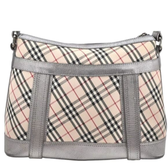 BURBERRY Silver House Check Canvas Tote Medium in Box in Great Condition - Picture 4 of 13